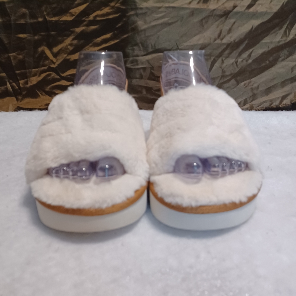 Koolaburra by UGG 1116914 Fuzz'n II Faux Fur Slingback Slippers Women US 8 USED.